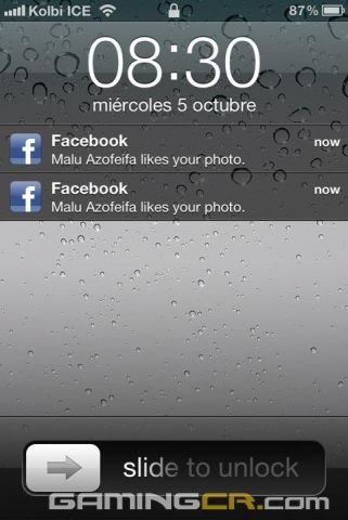 Notification LockScreen iO5