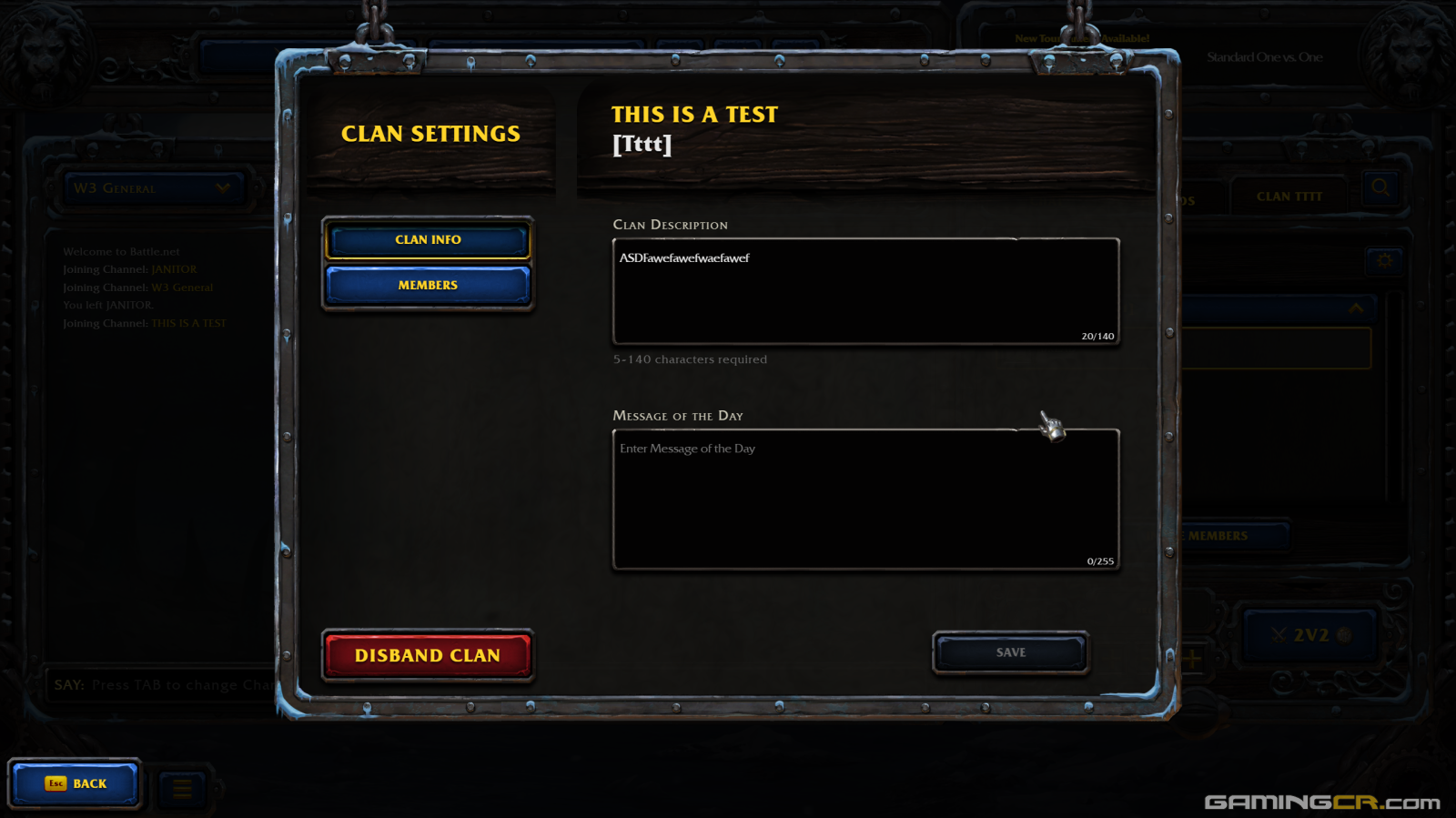 Warcraft III: Reforged – Forsaken Kingdom | Interfaz de clanes